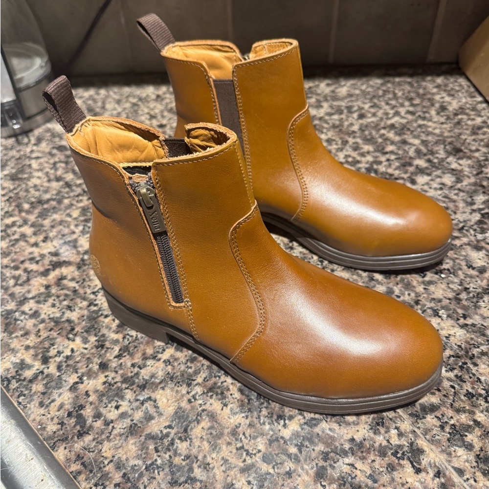 Brown Leather Ankle Boots
